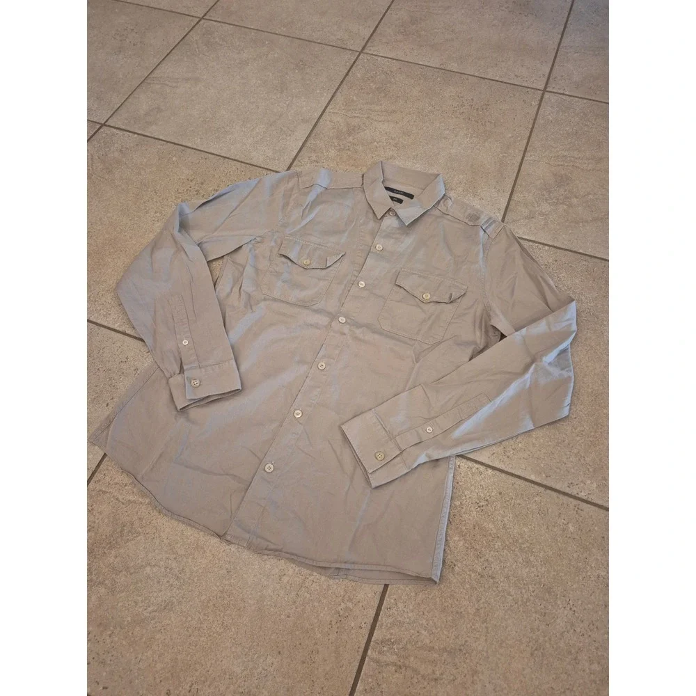 Gucci Men's Beige Slim Fit Button-up Shirt - Size: 16½ - Large
